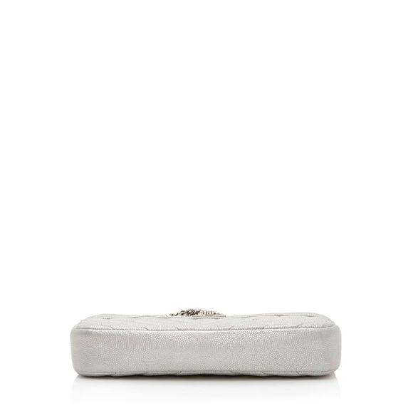 Chanel Iridescent Caviar Leather Vintage Mademoiselle Clutch with Chain - Picture 4 of 15